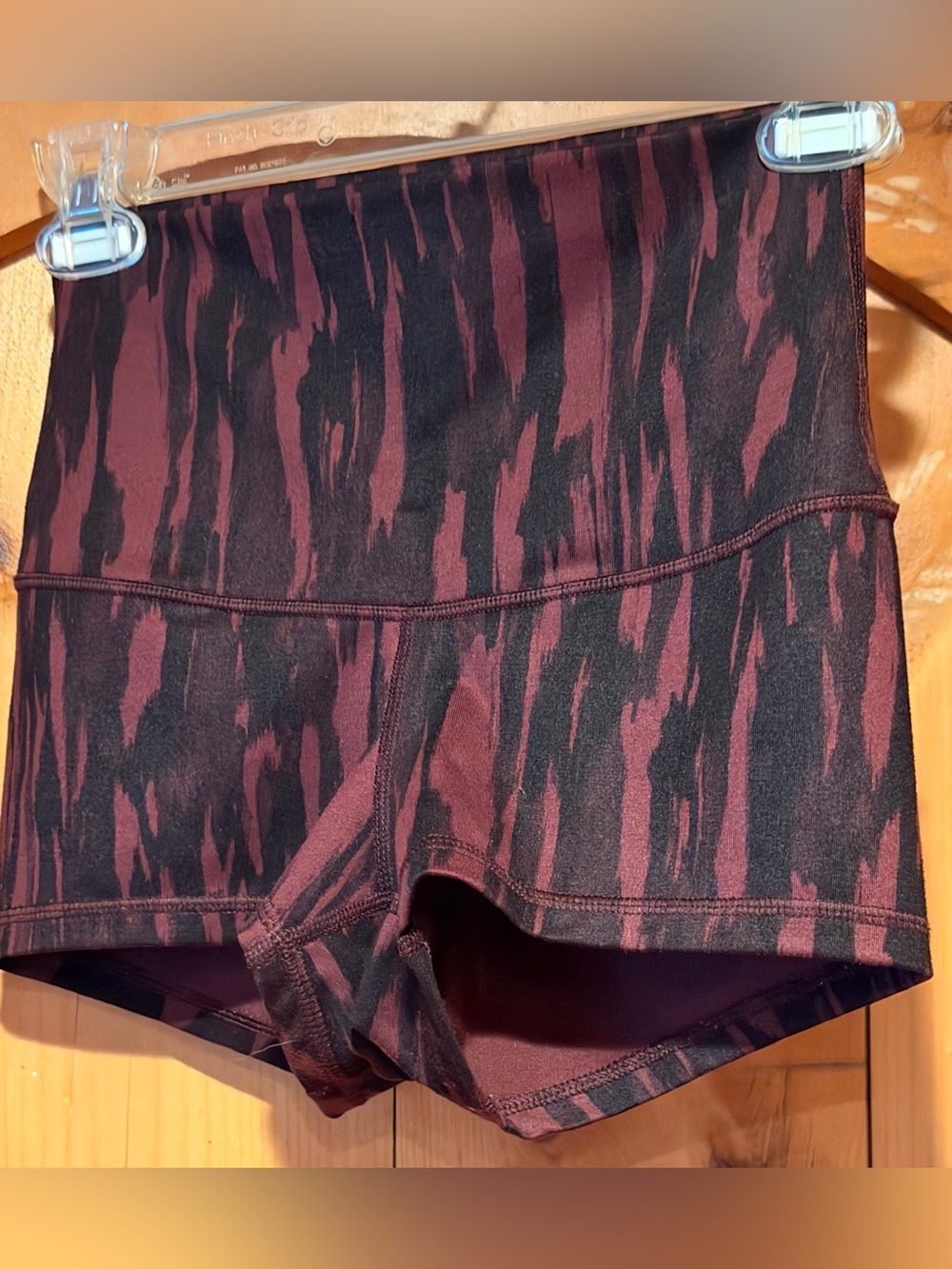 Painted Animal Bordeaux Drama Black Boodie Shorts